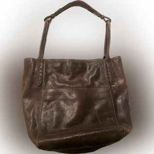 Frye dark brown hand bag EUC